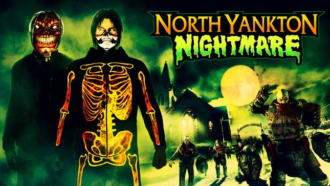 Promotional image for North Yankton Nightmare, complete with ghoulish costumes and zombies.